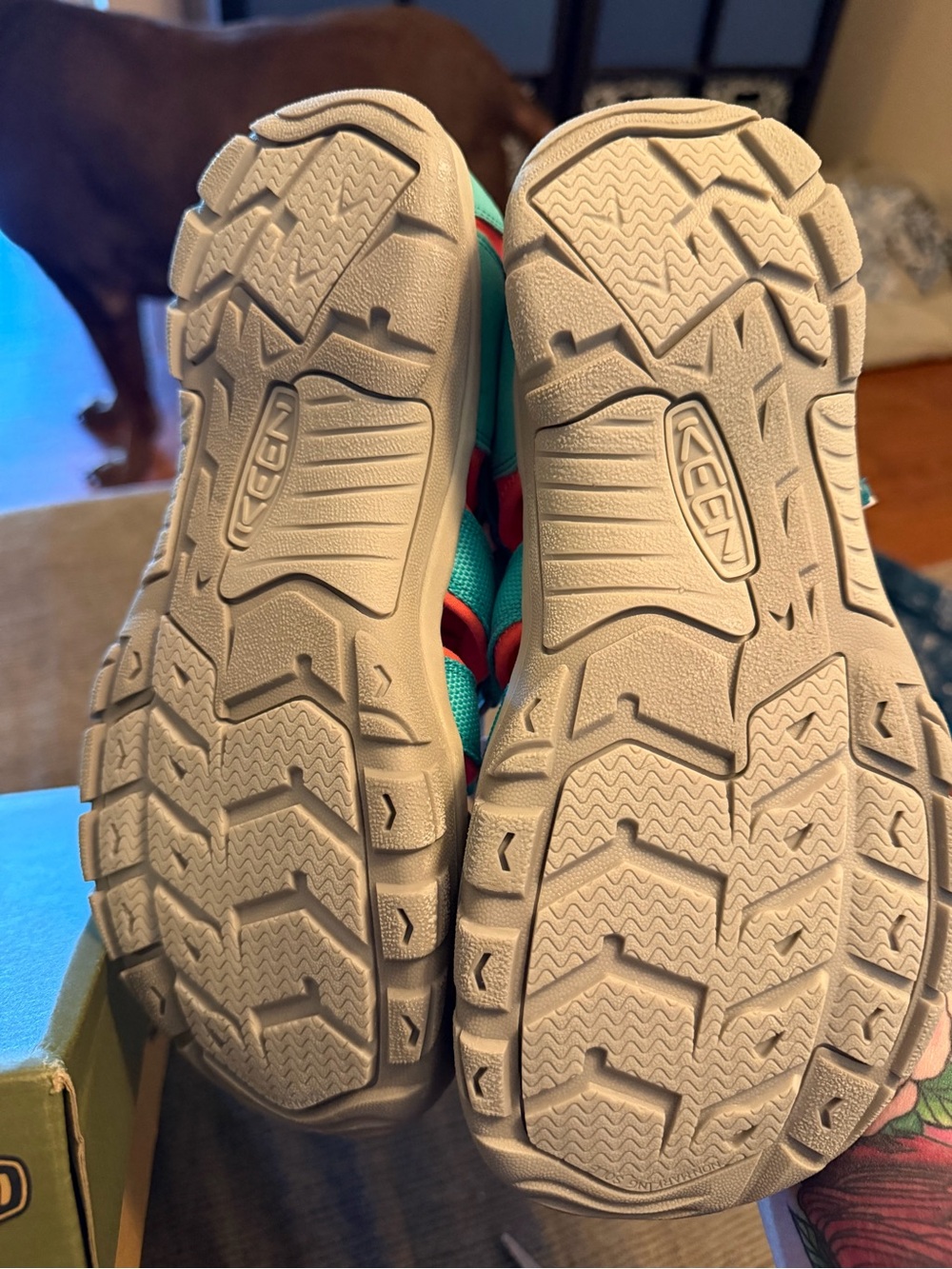 Keen Kids Teal and Pink Closed-Toe Water Sandals - Picture 2 of 4